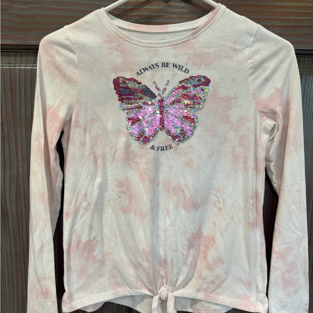 Jumping Beans Softest Tee in Light pink tye dye